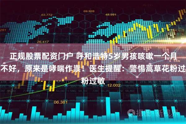 正规股票配资门户 呼和浩特5岁男孩咳嗽一个月治不好，原来是哮喘作祟！医生提醒：警惕蒿草花粉过敏